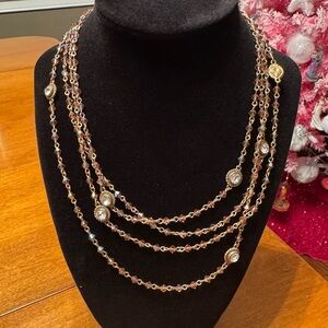 Virgins Saints & Angels Magdalena Swarovski Crystal Necklace 16-18” NWT